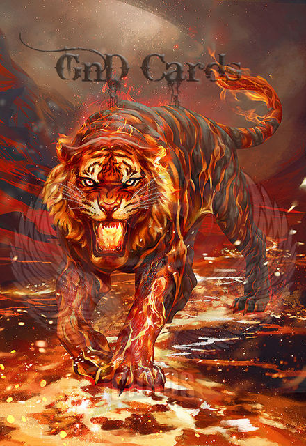 Art Print **Fire Tiger** 13x19 Inches
